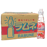 Sangaria Ramune Marble Soft Drink Strawberry Flavor 200ml - A&E Foodstore