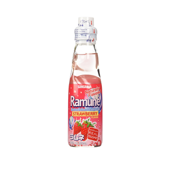 Sangaria Ramune Marble Soft Drink Strawberry Flavor 200ml - A&E Foodstore