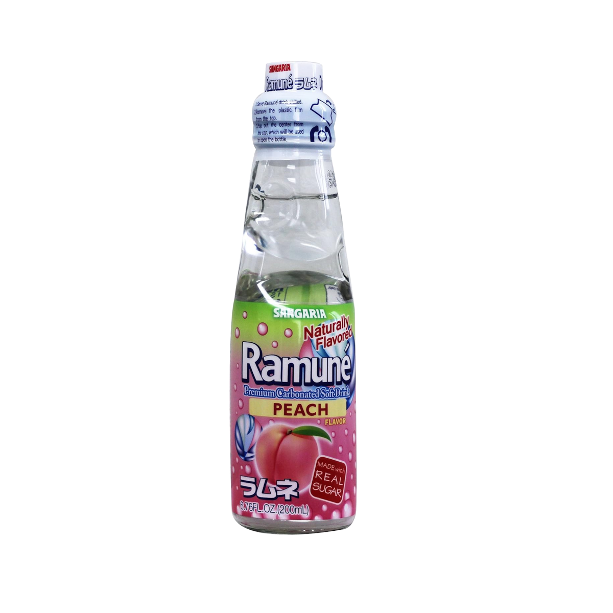 Sangaria Ramune Peach 200ml - A&E Foodstore