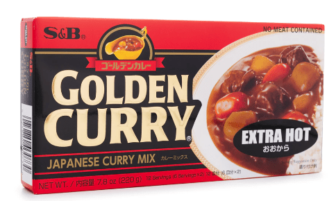 S&B Golden Curry Sauce Mix Extra Hot 7.8 oz - A&E Foodstore