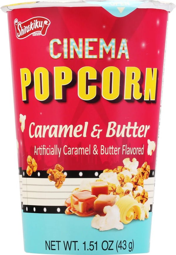Shirakiku Caramel Butter Popcorn 1.51oz - A&E Foodstore