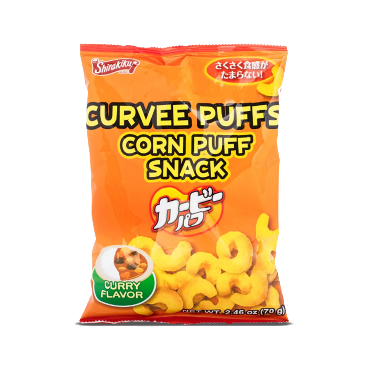Shirakiku Curvee Corn Puff Curry Flavor 2.46 oz - A&E Foodstore