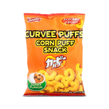 Shirakiku Curvee Corn Puff Curry Flavor 2.46 oz - A&E Foodstore