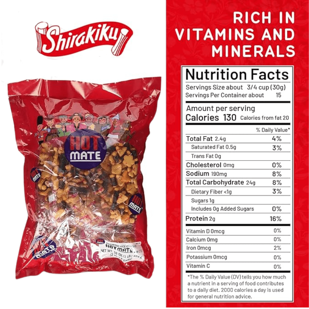 Shirakiku Hot Mate Assorted Rice Cracker 16oz - A&E Foodstore
