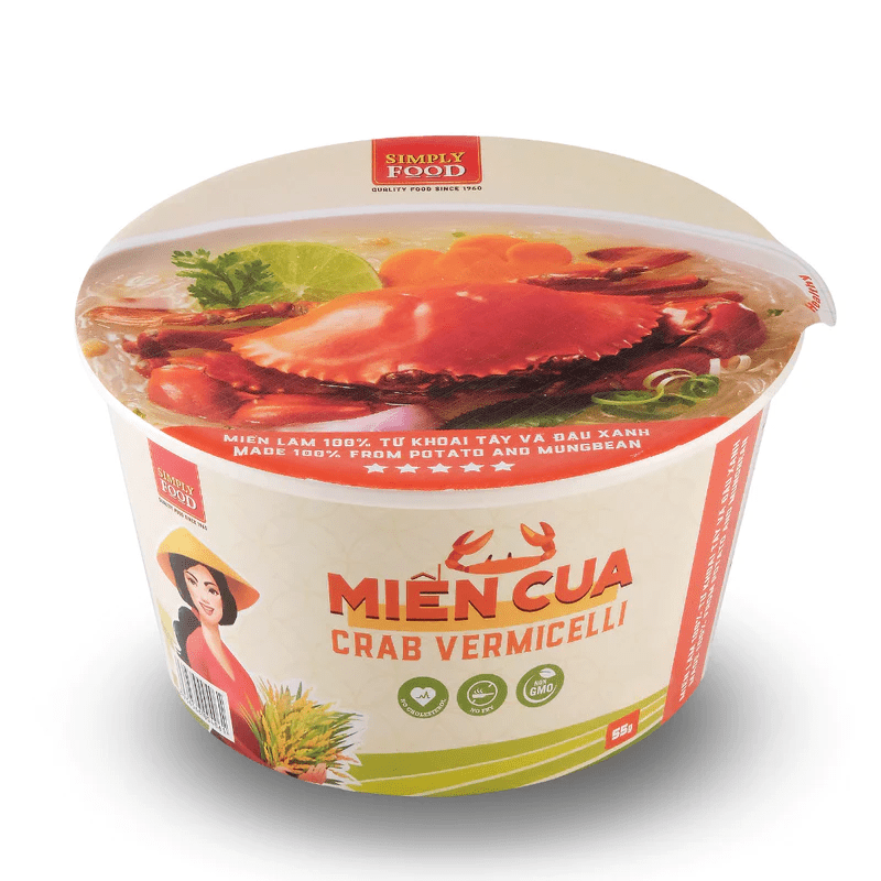 Simply Food Crab Vermicelli Glass Instant Noodle Bowl - A&E Foodstore