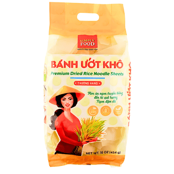 [Simply Food] Dried Rice Noodle Sheets - 16oz - A&E Foodstore