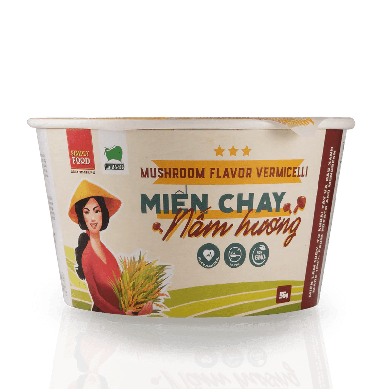 Simply Food Mushroom Vermicelli Glass Instant Noodle Bowl - A&E Foodstore