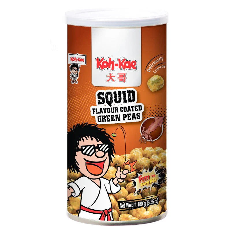 Koh Kae Peanut Snack Squid Flavour Coated Green Peas 6.35 oz