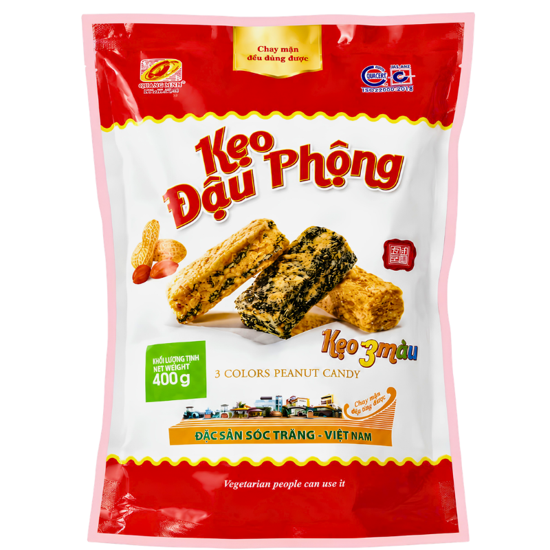 [Tan Hue Vien] 3-Color Peanut Candy - 400g