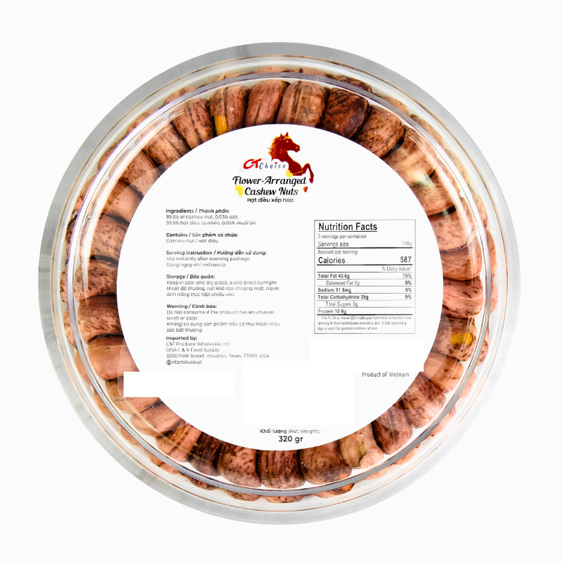 [CT Choice] Flower Arranged Cashew Nuts - 320g