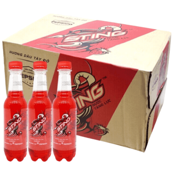 Sting Nuoc Tang Luc Energy Drink Strawberry Flavor 10.82oz - A&E Foodstore