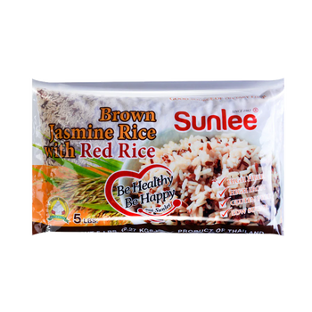 Sunlee Brown Jasmine Rice with Red Rice 5lb - A&E Foodstore