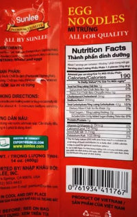 Sunlee Egg Noodles 2mm, 400g - A&E Foodstore