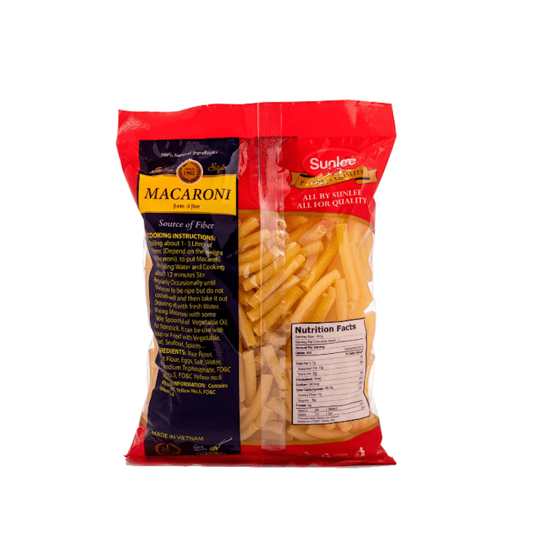 Sunlee Macaroni Long Tube 14.1 oz - A&E Foodstore