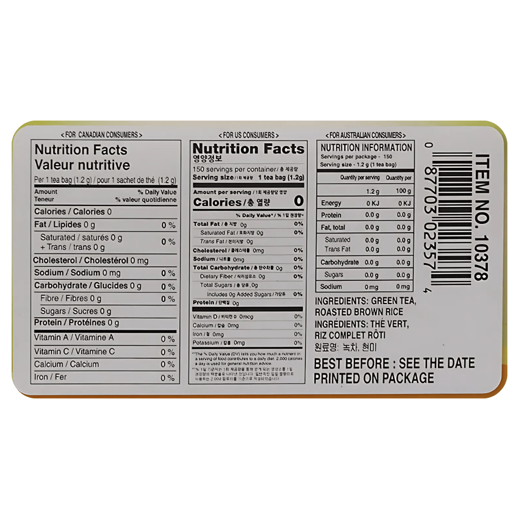 Surasang Green Tea With Roasted Brown Rice Tea 6.35oz - A&E Foodstore