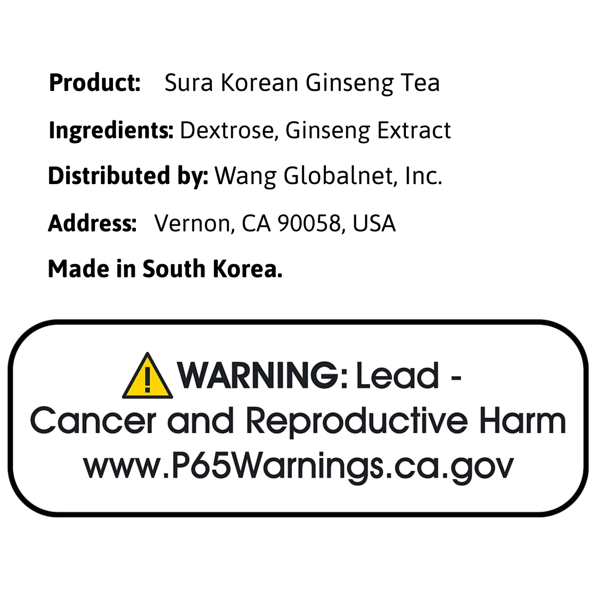 Surasang Korean Ginseng Tea 10.58oz - A&E Foodstore