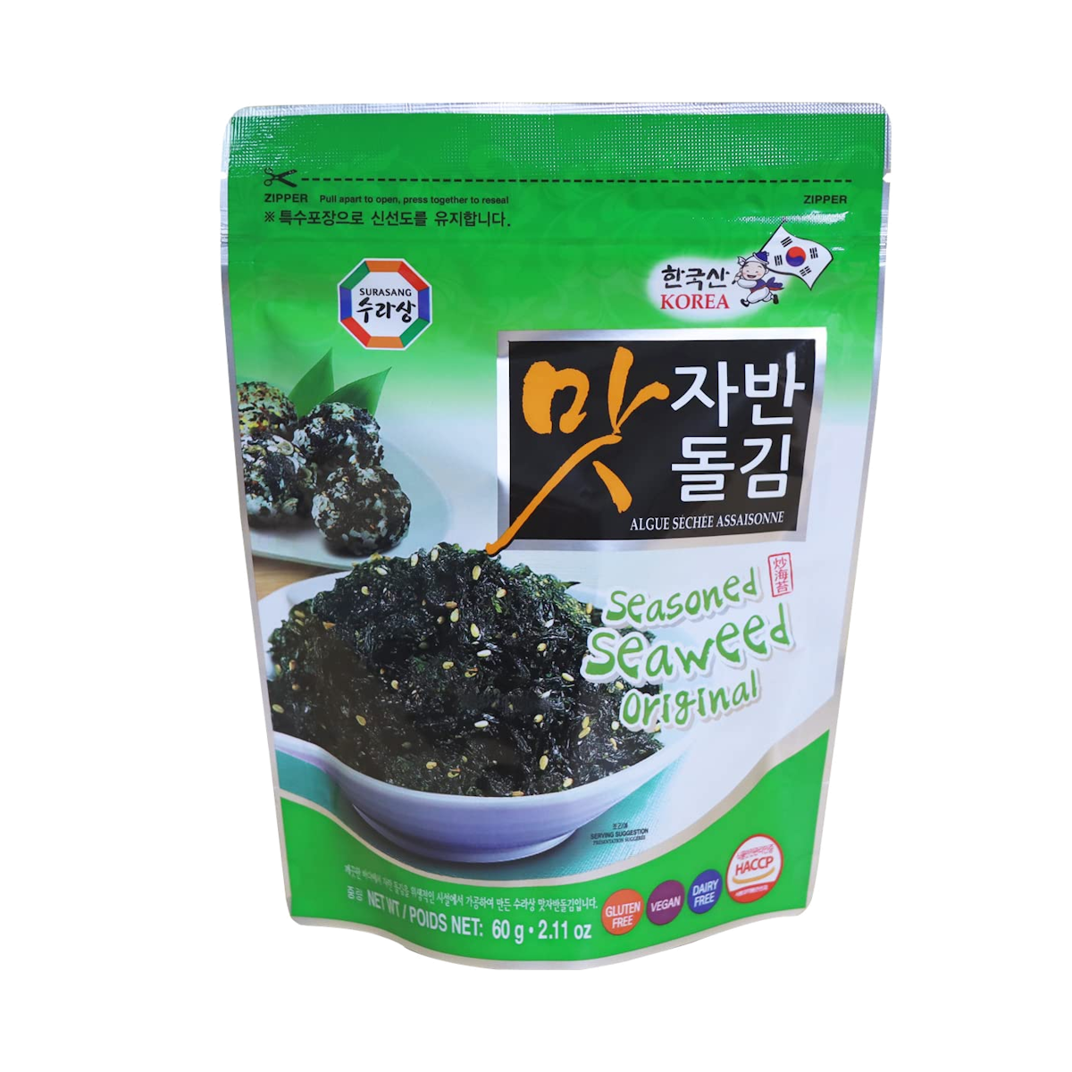 Surasang Seasoned Seaweed Original 60g - A&E Foodstore