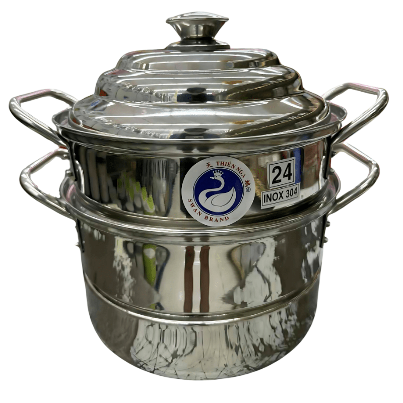 Swan 3 - Tier 24cm Stainless Steel Steamer(SUS 304) - A&E Foodstore
