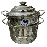 Swan 3 - Tier 24cm Stainless Steel Steamer(SUS 304) - A&E Foodstore