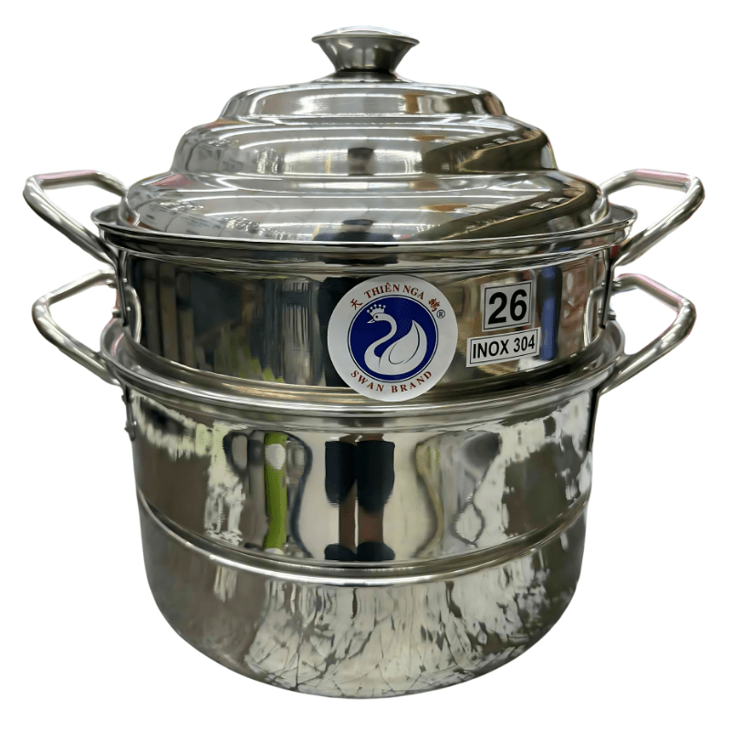 Swan 3 - Tier 26cm Stainless Steel Steamer(SUS 304) - A&E Foodstore