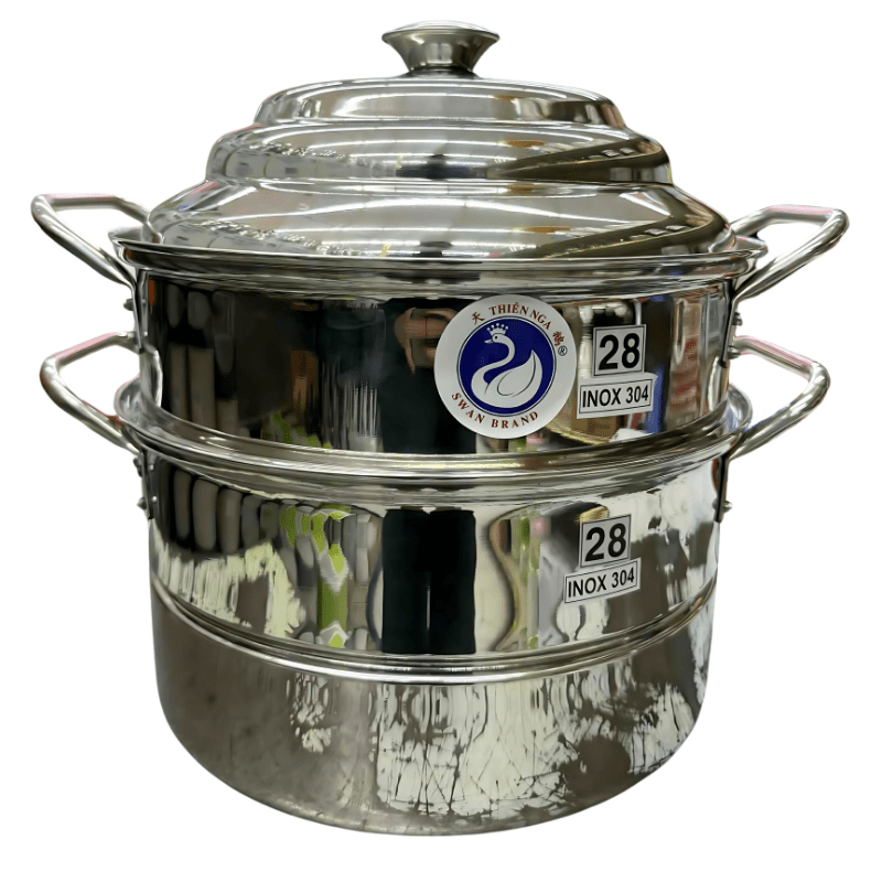 Swan 3 - Tier 28cm Stainless Steel Steamer(SUS 304) - A&E Foodstore