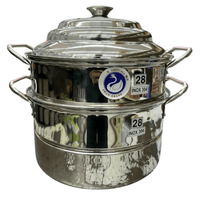 Swan 3 - Tier 28cm Stainless Steel Steamer(SUS 304) - A&E Foodstore