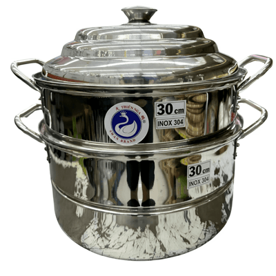 Swan 3 - Tier 30cm Stainless Steel Steamer(SUS 304) - A&E Foodstore