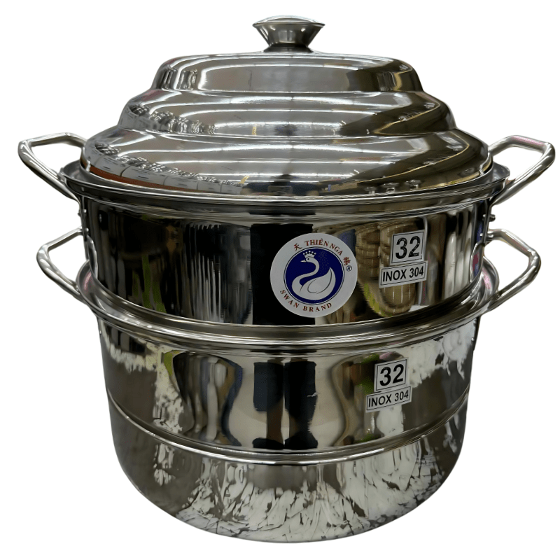 Swan 3 - Tier 32cm Stainless Steel Steamer(SUS 304) - A&E Foodstore