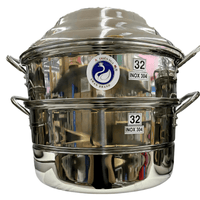 Swan 3 - Tier 32cm Stainless Steel Steamer(SUS 304) - A&E Foodstore