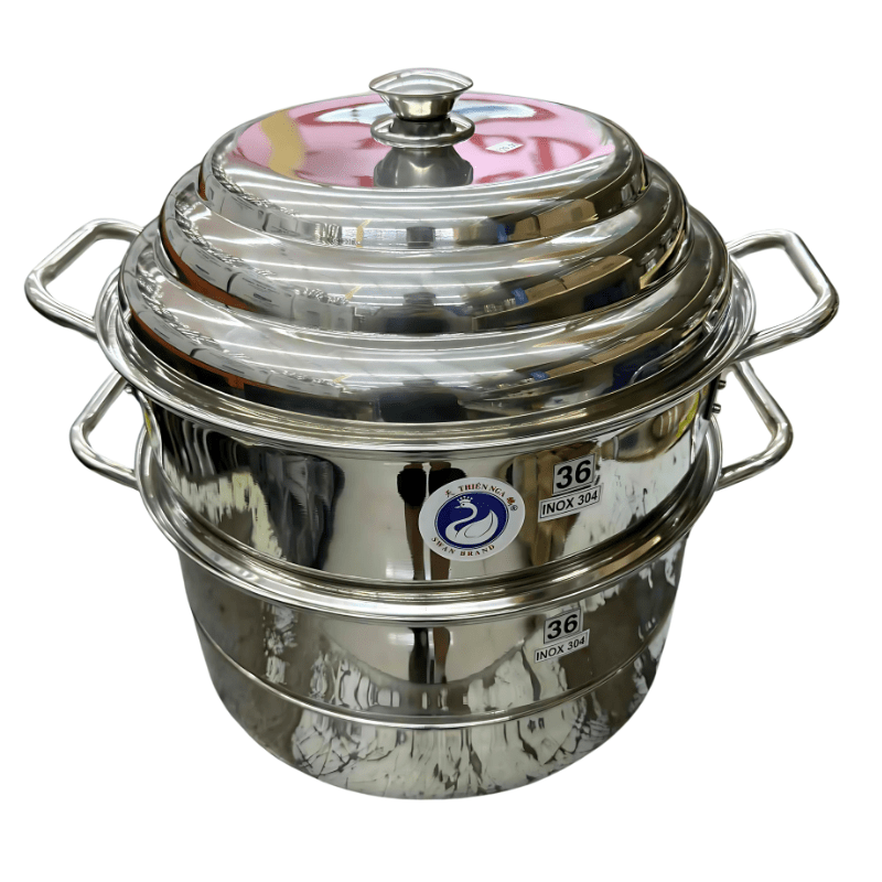 Swan 3 - Tier 36cm Stainless Steel Steamer(SUS 304) - A&E Foodstore
