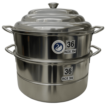 Swan 3 - Tier 36cm Stainless Steel Steamer(SUS 304) - A&E Foodstore