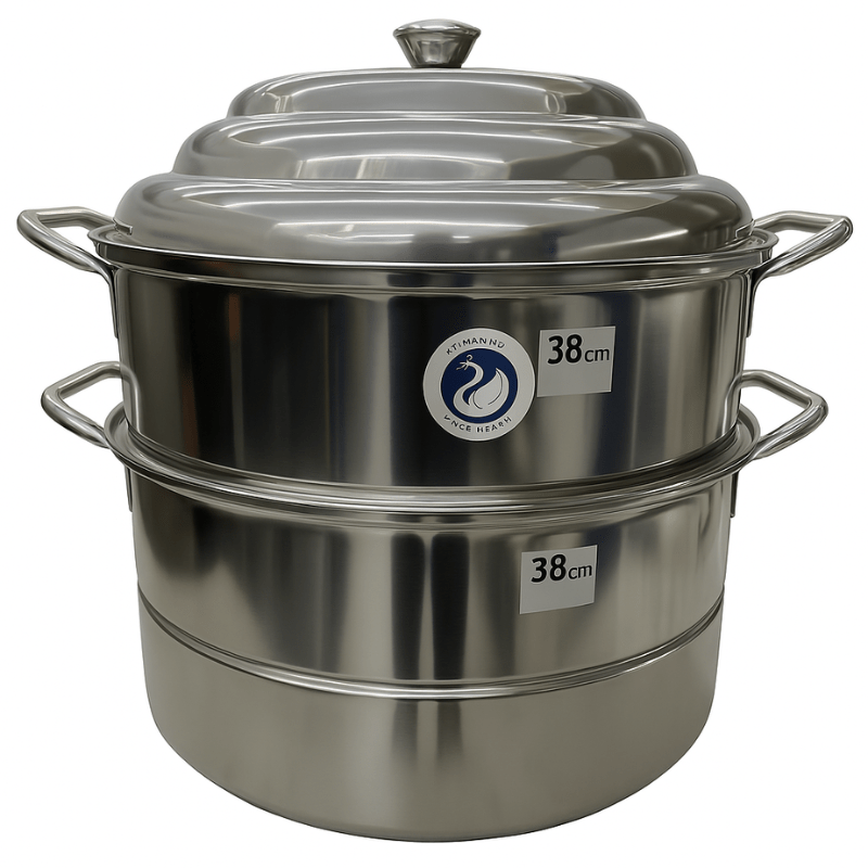 Swan 3 - Tier 38cm Stainless Steel Steamer(SUS 304) - A&E Foodstore