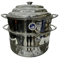 Swan 3 - Tier 38cm Stainless Steel Steamer(SUS 304) - A&E Foodstore