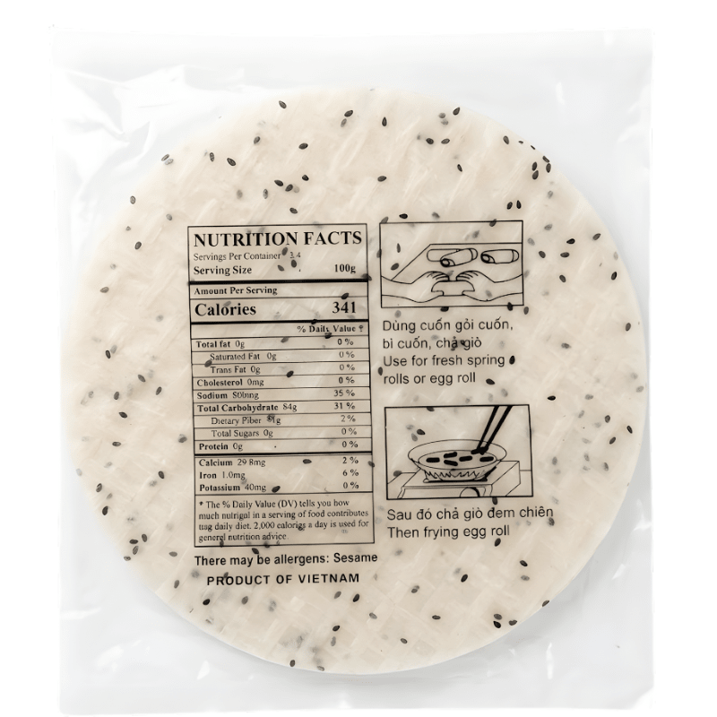 [Swan Brand] Rice Paper with Sesame - 12oz 22cm - A&E Foodstore