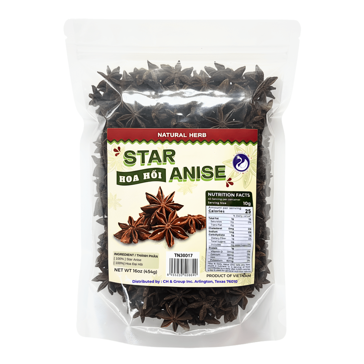 [SWAN] Star Anise - 16oz - A&E Foodstore