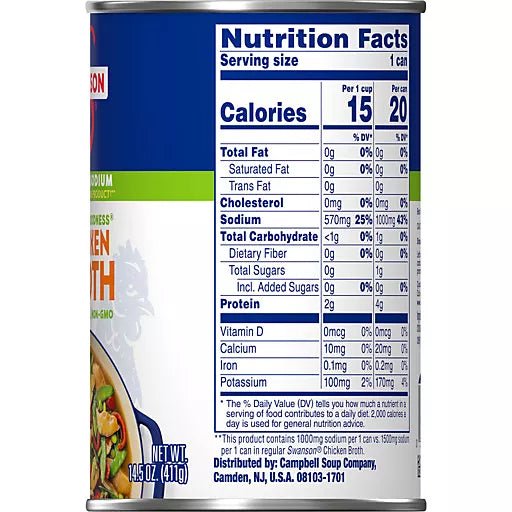 Swanson 100% Natural Chicken Broth 33% Less Sodium 14.5oz - A&E Foodstore