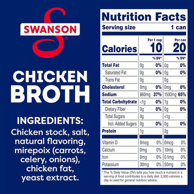 Swanson 100% Natural Gluten - Free Chicken Broth 14.5oz - A&E Foodstore