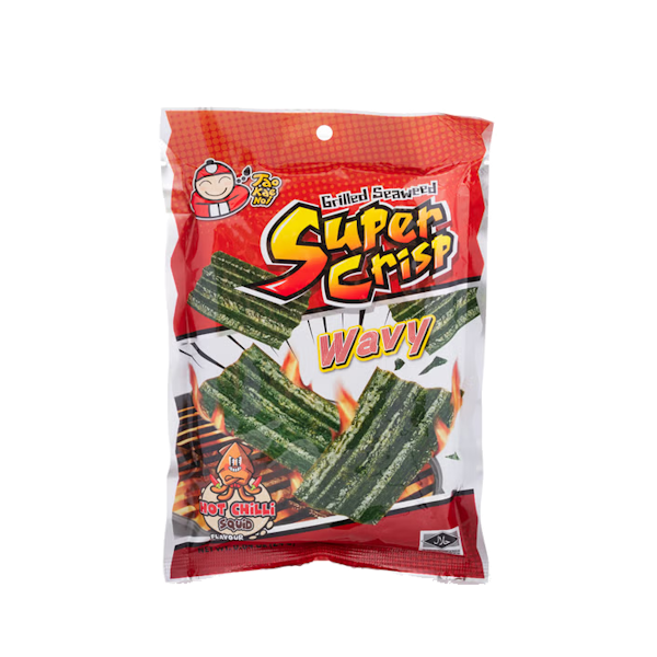 TAO KAE NOI Super Crispy Grilled Seaweed, Hot Chili Squid Flavor 24 g - A&E Foodstore