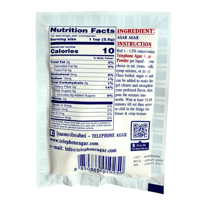 [Telephone] Agar - Agar Powder - 25g - A&E Foodstore