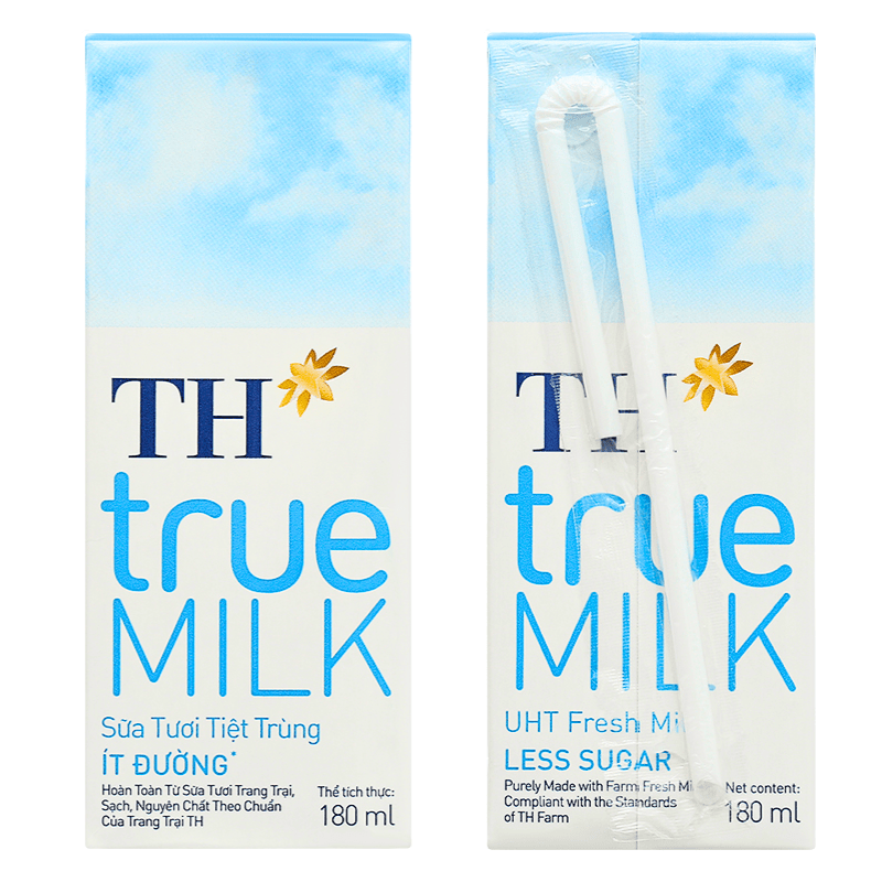 [TH] UHT Fresh Milk - Less Sugar - 180ml - A&E Foodstore