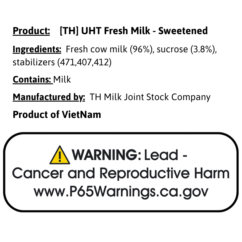 [TH] UHT Fresh Milk - Sweetened - 180ml - A&E Foodstore