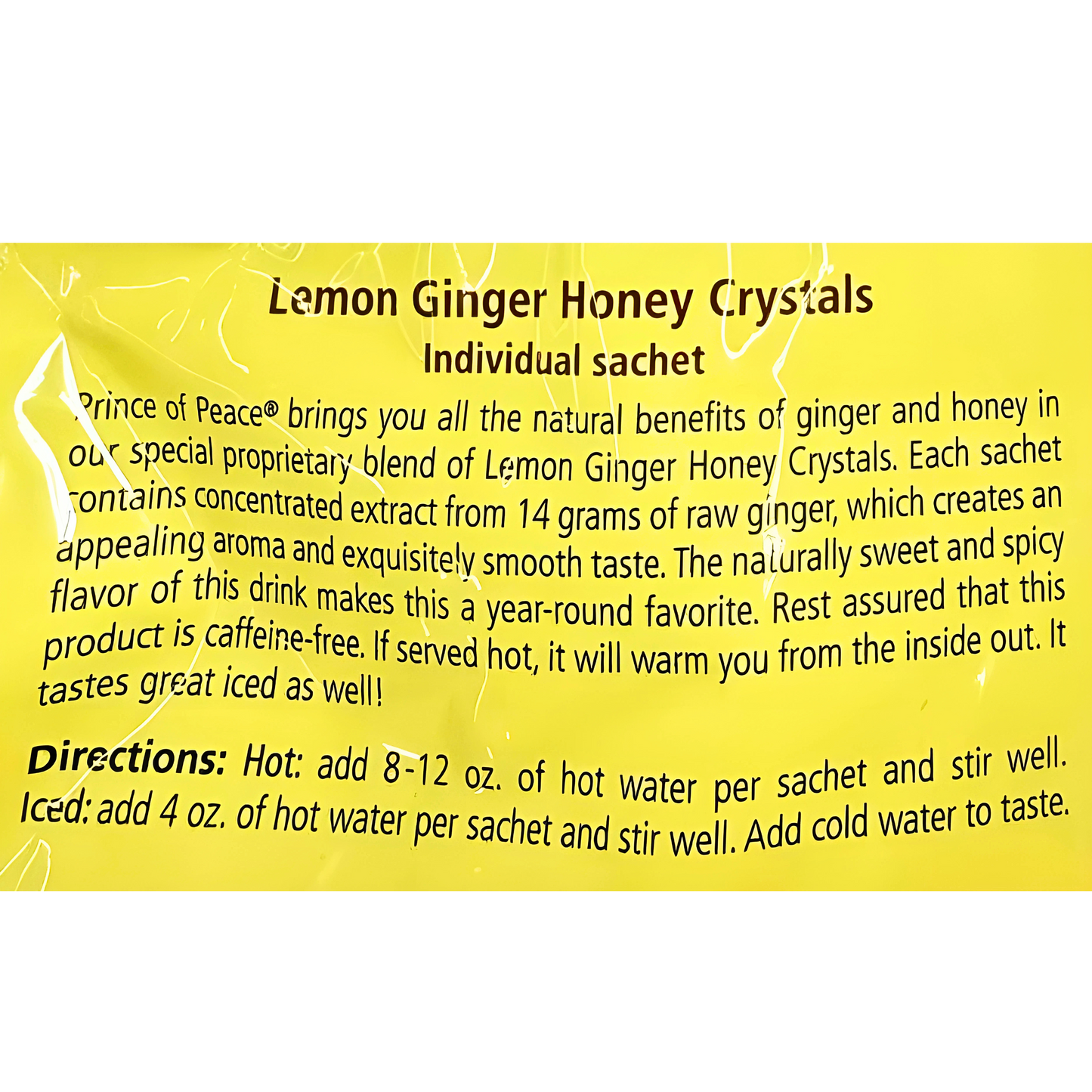 Prince of Peace Lemon Ginger Honey Crystals 540g