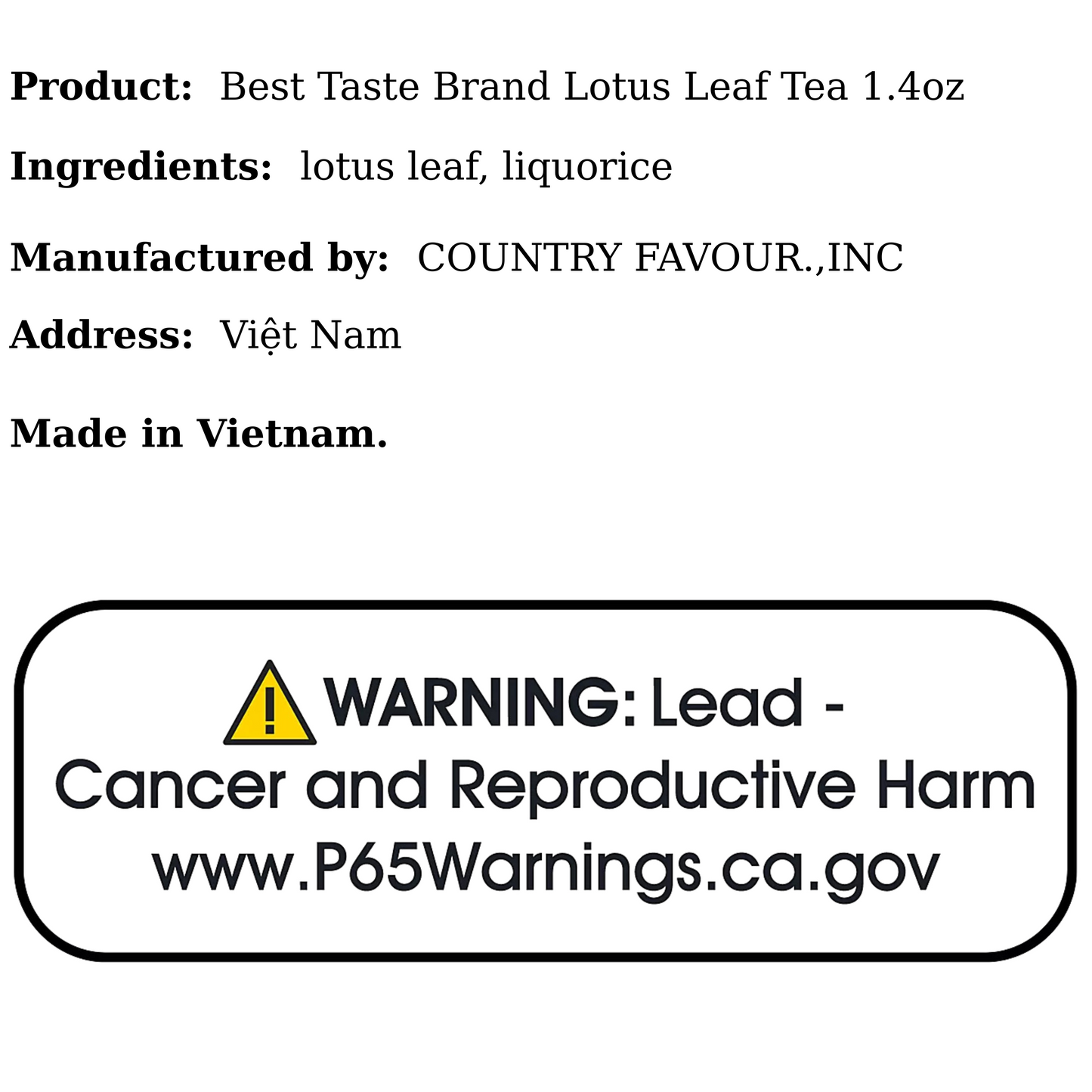 Best Taste Brand Lotus Leaf Tea 1.4oz