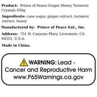 Prince of Peace Ginger Honey Turmeric Crystals 450g