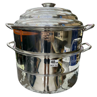 Swan 3-Tier 40cm Stainless Steel Steamer(SUS 304)