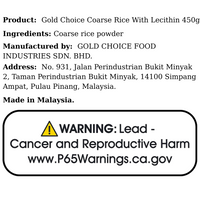 Gold Choice Coarse Rice With Lecithin 450g