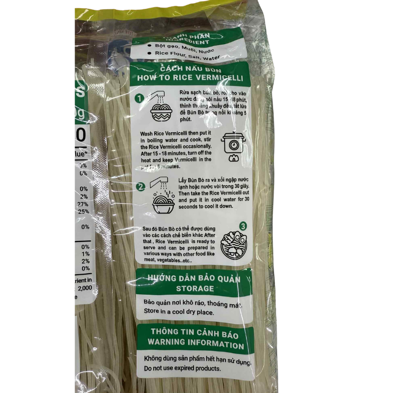 Swan Brand Rice Vermicelli (Bun Bo Hue) 32oz