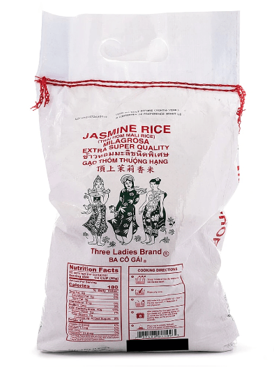 Three Ladies Brand Jasmine Rice Large Bag 10 lb - A&E Foodstore