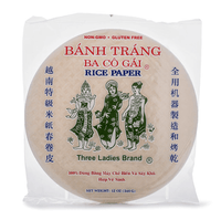 Three Ladies Brand Rice Paper 25cm 12 oz For Spring Rolls - A&E Foodstore