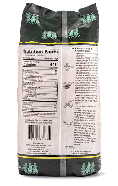 Three Ladies Brand Vietnamese Rice Vermicelli 16 oz - A&E Foodstore